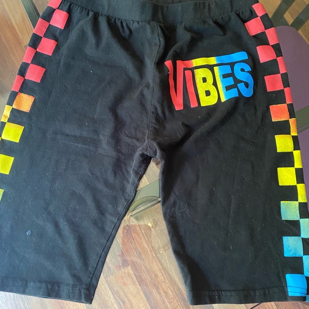 Vibes rainbow checkered shorts